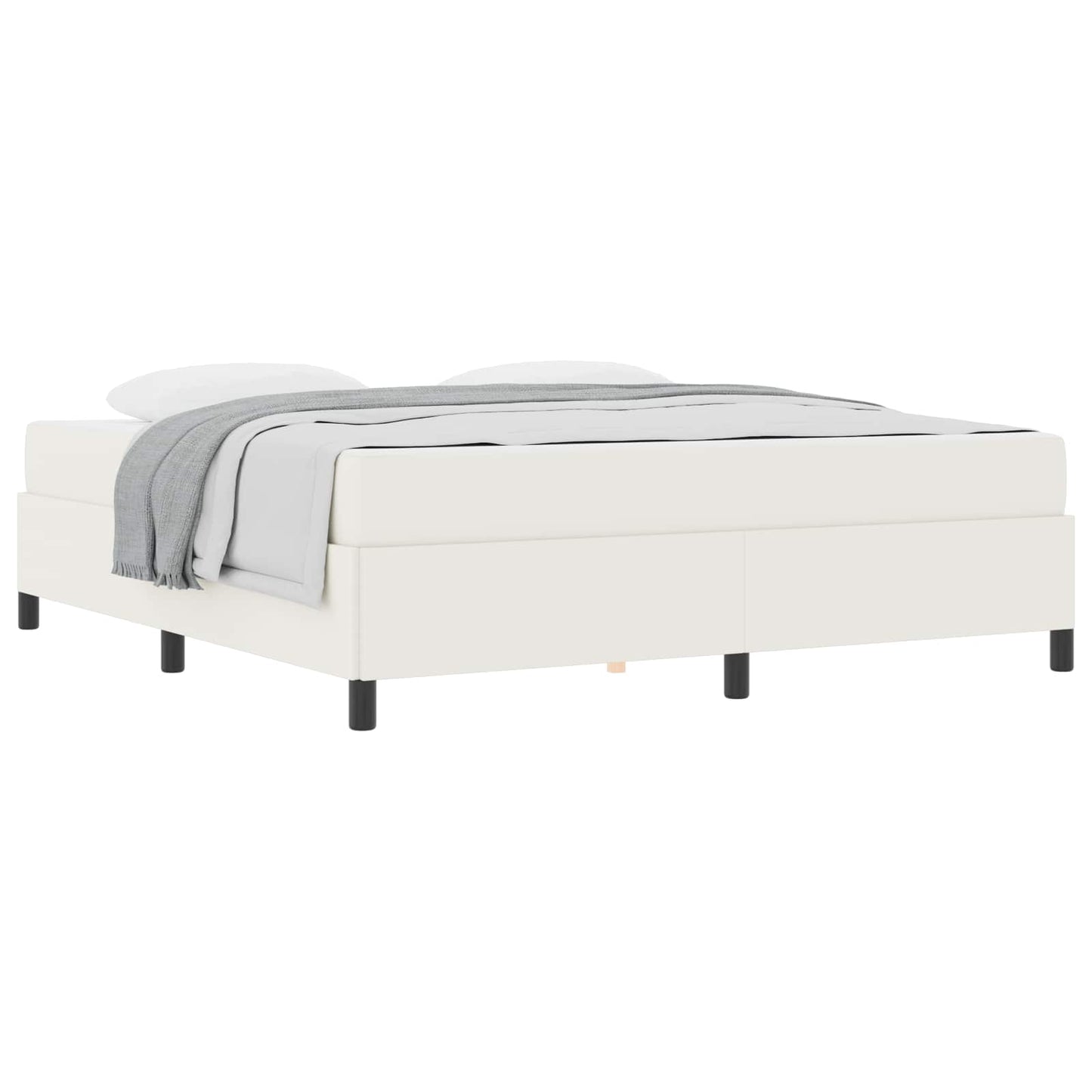 Bedframe met matras Crème 180 x 200 cm Stof is nu te koop bij PeponiXL, paradijselijk wonen!