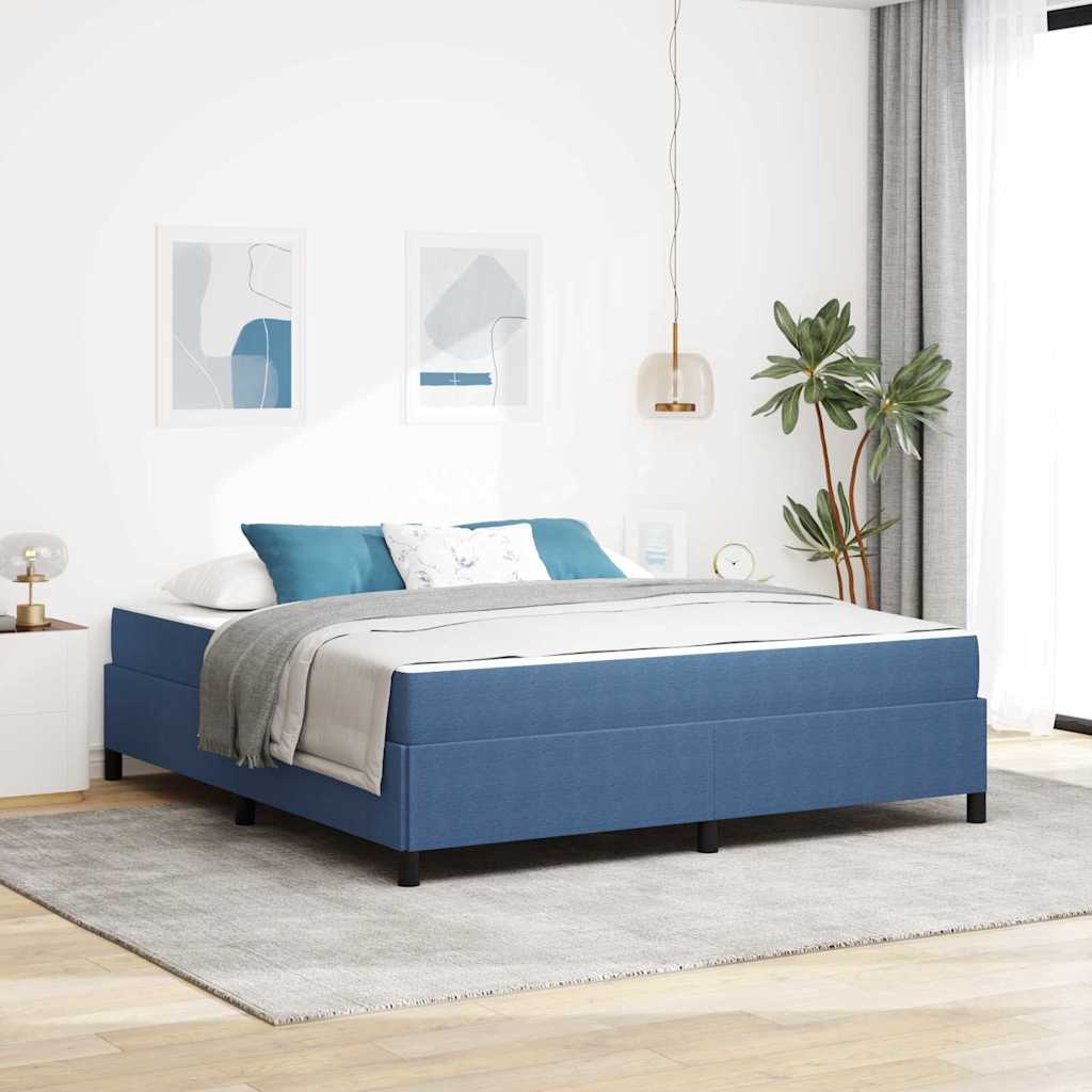 Bedframe met matras Blauw 180 x 200 cm Stof is nu te koop bij PeponiXL, paradijselijk wonen!
