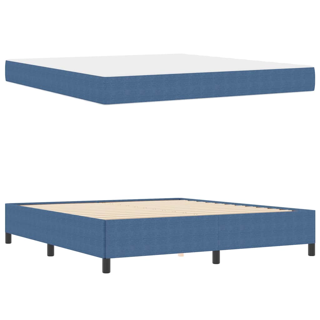 Bedframe met matras Blauw 180 x 200 cm Stof is nu te koop bij PeponiXL, paradijselijk wonen!