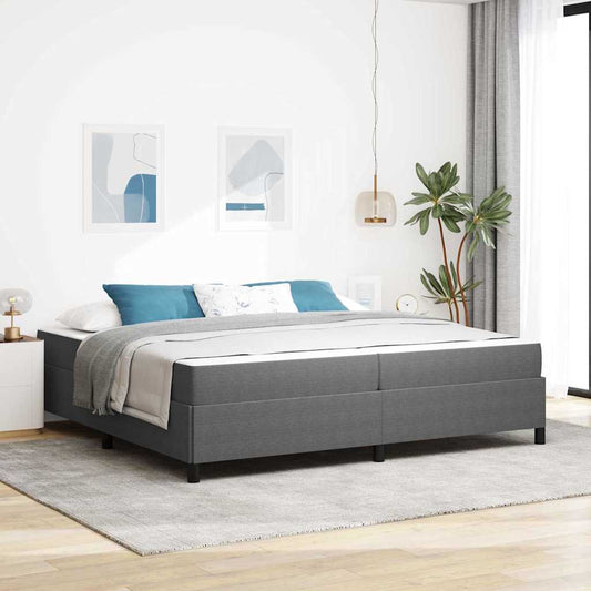 Bedframe met matras Lichtgrijs 200 x 200 cm Stof is nu te koop bij PeponiXL, paradijselijk wonen!