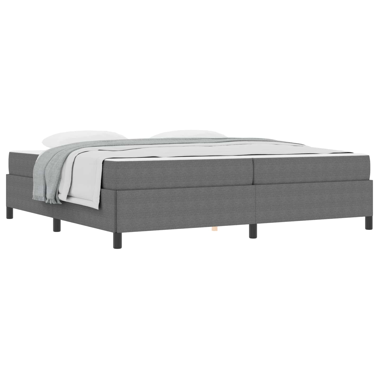 Bedframe met matras Lichtgrijs 200 x 200 cm Stof is nu te koop bij PeponiXL, paradijselijk wonen!