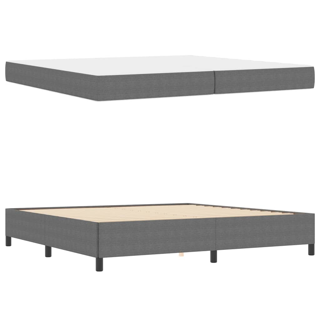 Bedframe met matras Lichtgrijs 200 x 200 cm Stof is nu te koop bij PeponiXL, paradijselijk wonen!