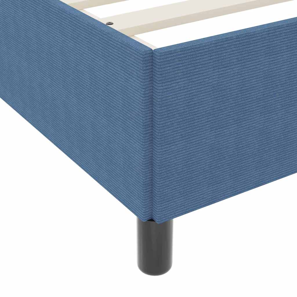 Bedframe met matras Blauw 200 x 200 cm Stof is nu te koop bij PeponiXL, paradijselijk wonen!