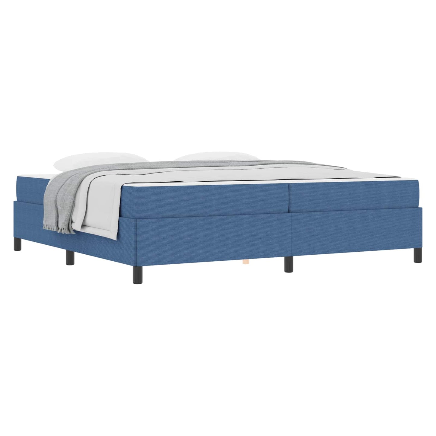 Bedframe met matras Blauw 200 x 200 cm Stof is nu te koop bij PeponiXL, paradijselijk wonen!