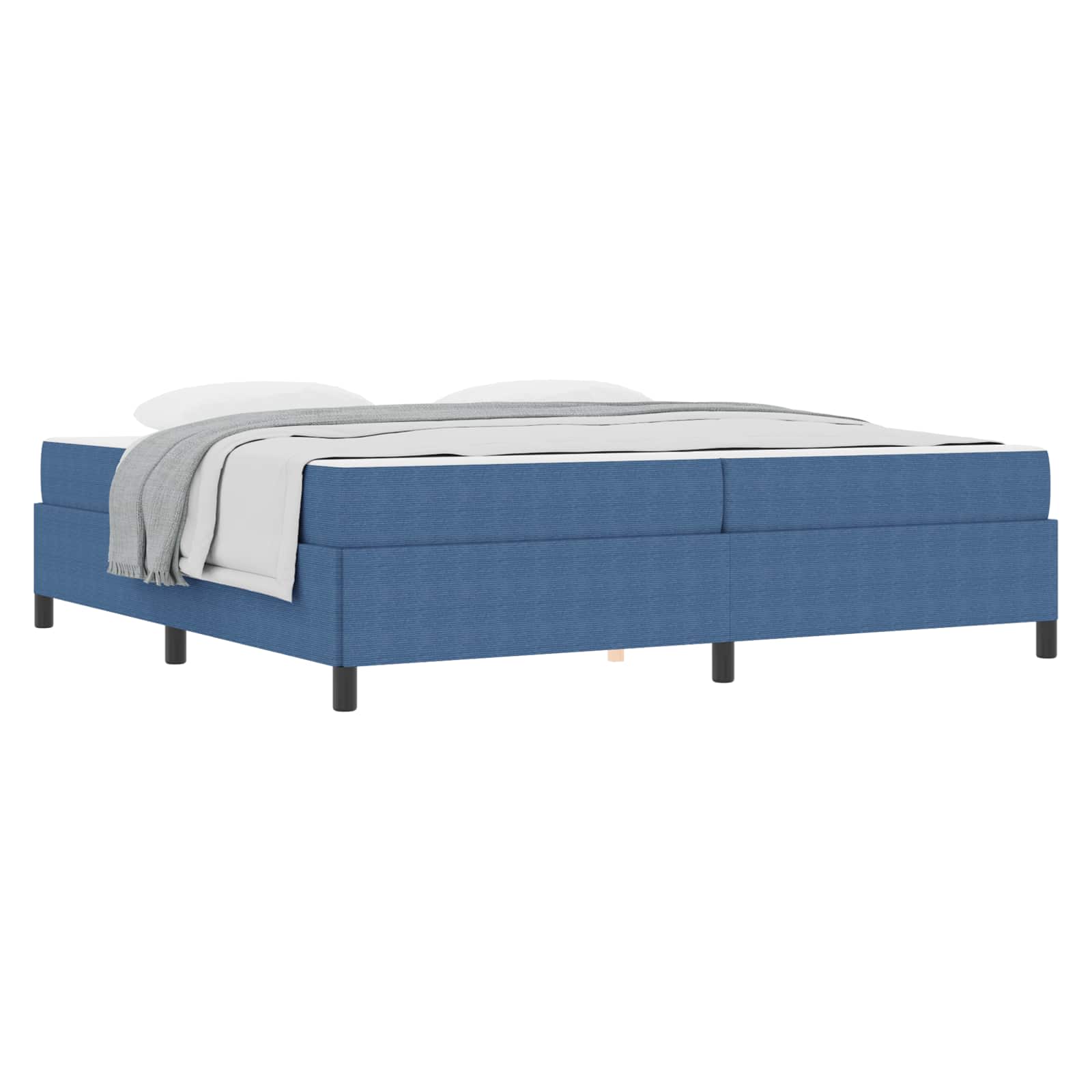 Bedframe met matras Blauw 200 x 200 cm Stof is nu te koop bij PeponiXL, paradijselijk wonen!