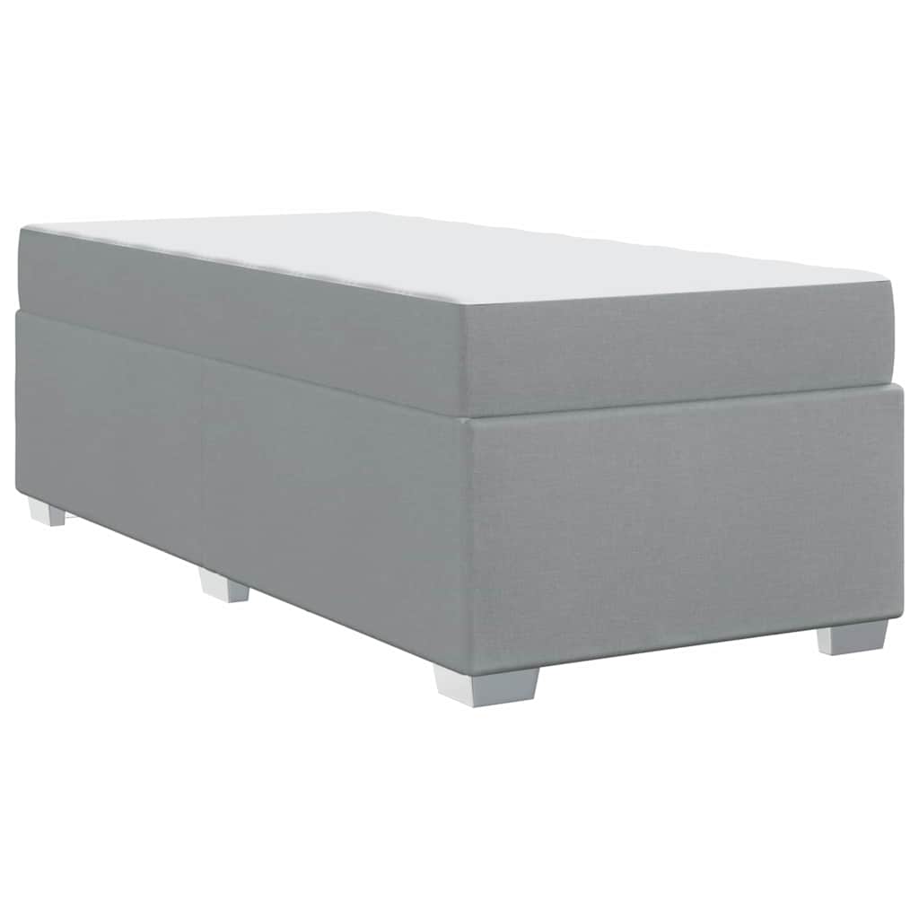 Bedframe met matras Lichtgrijs 80 x 200 cm Stof is nu te koop bij PeponiXL, paradijselijk wonen!