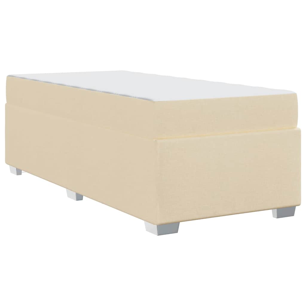 Bedframe met matras Crème 80 x 200 cm Stof is nu te koop bij PeponiXL, paradijselijk wonen!