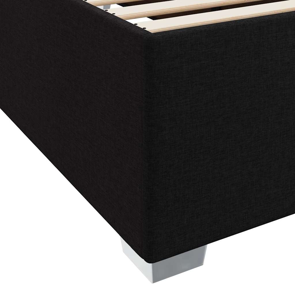 Bedframe met matras Zwart 90 x 190 cm Stof is nu te koop bij PeponiXL, paradijselijk wonen!
