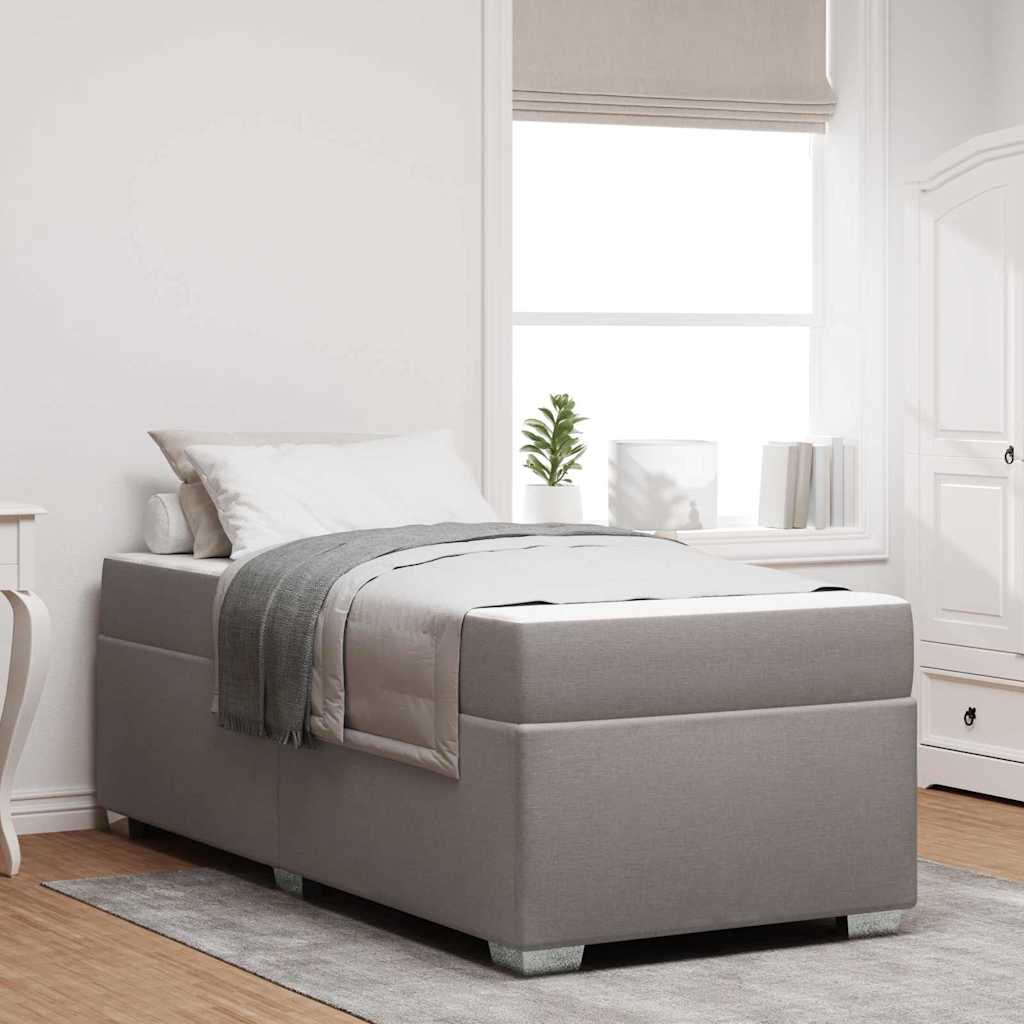 Bedframe met matras Taupe 90 x 190 cm Stof is nu te koop bij PeponiXL, paradijselijk wonen!