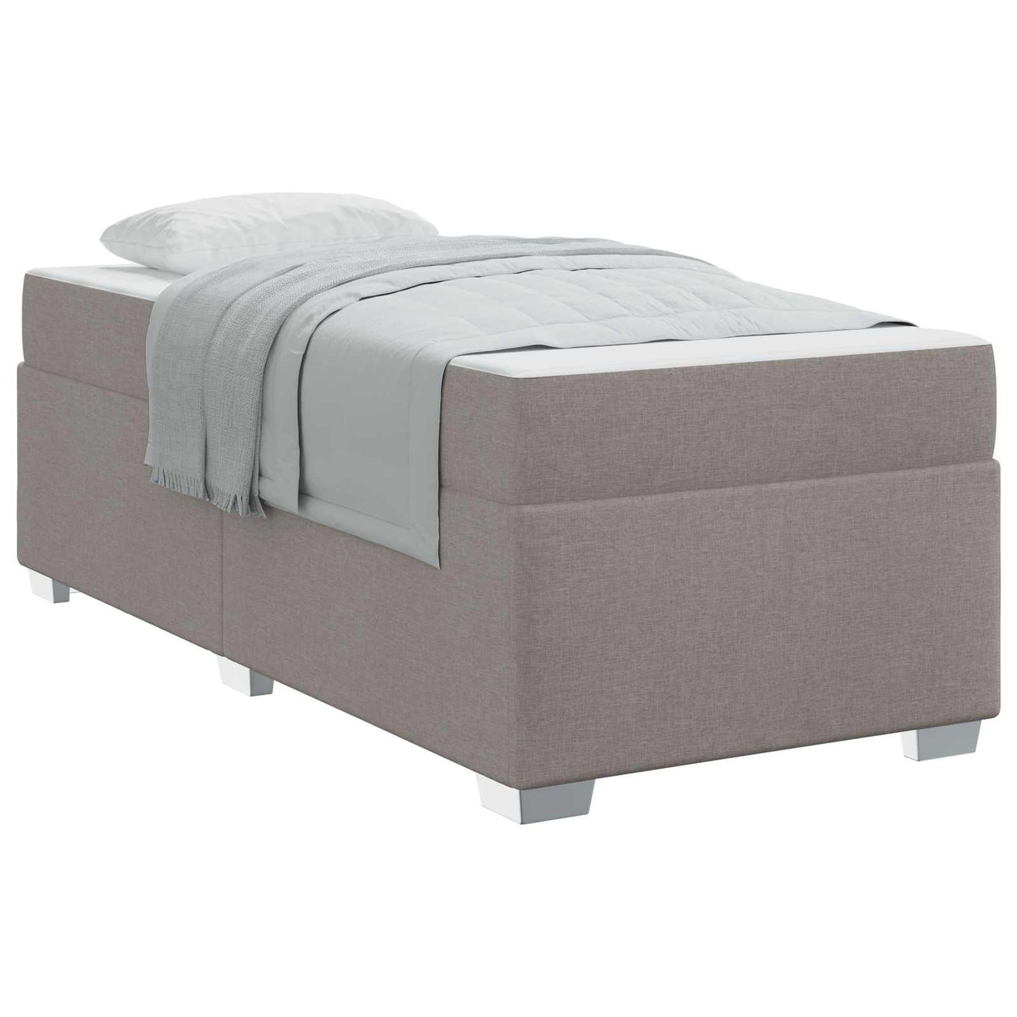 Bedframe met matras Taupe 90 x 190 cm Stof is nu te koop bij PeponiXL, paradijselijk wonen!