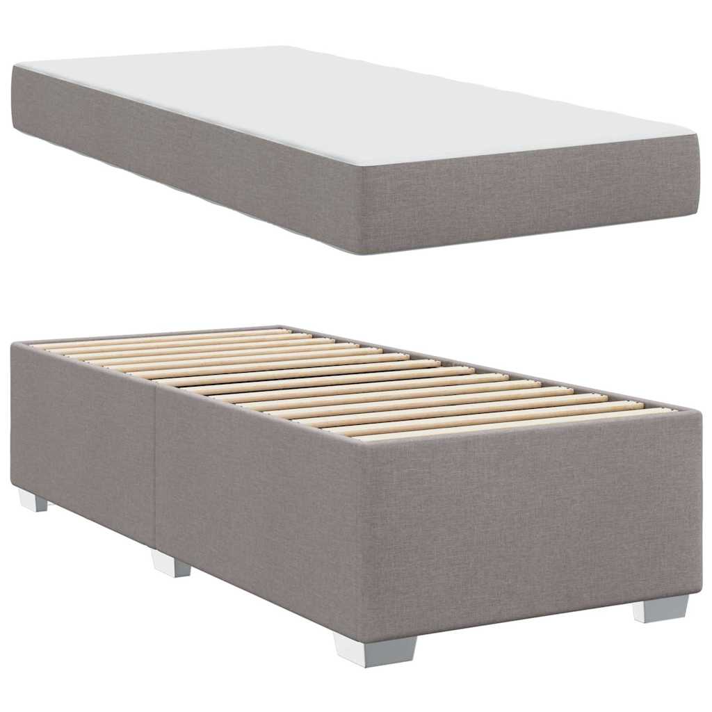 Bedframe met matras Taupe 90 x 190 cm Stof is nu te koop bij PeponiXL, paradijselijk wonen!