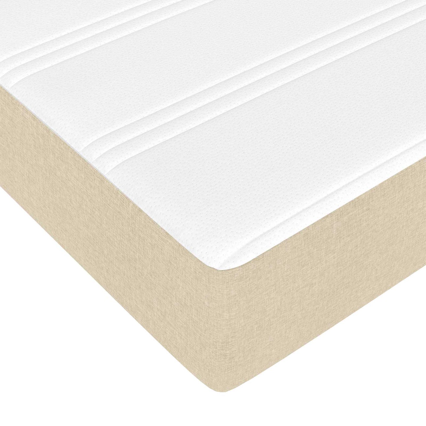 Bedframe met matras Crème 90 x 190 cm Stof is nu te koop bij PeponiXL, paradijselijk wonen!