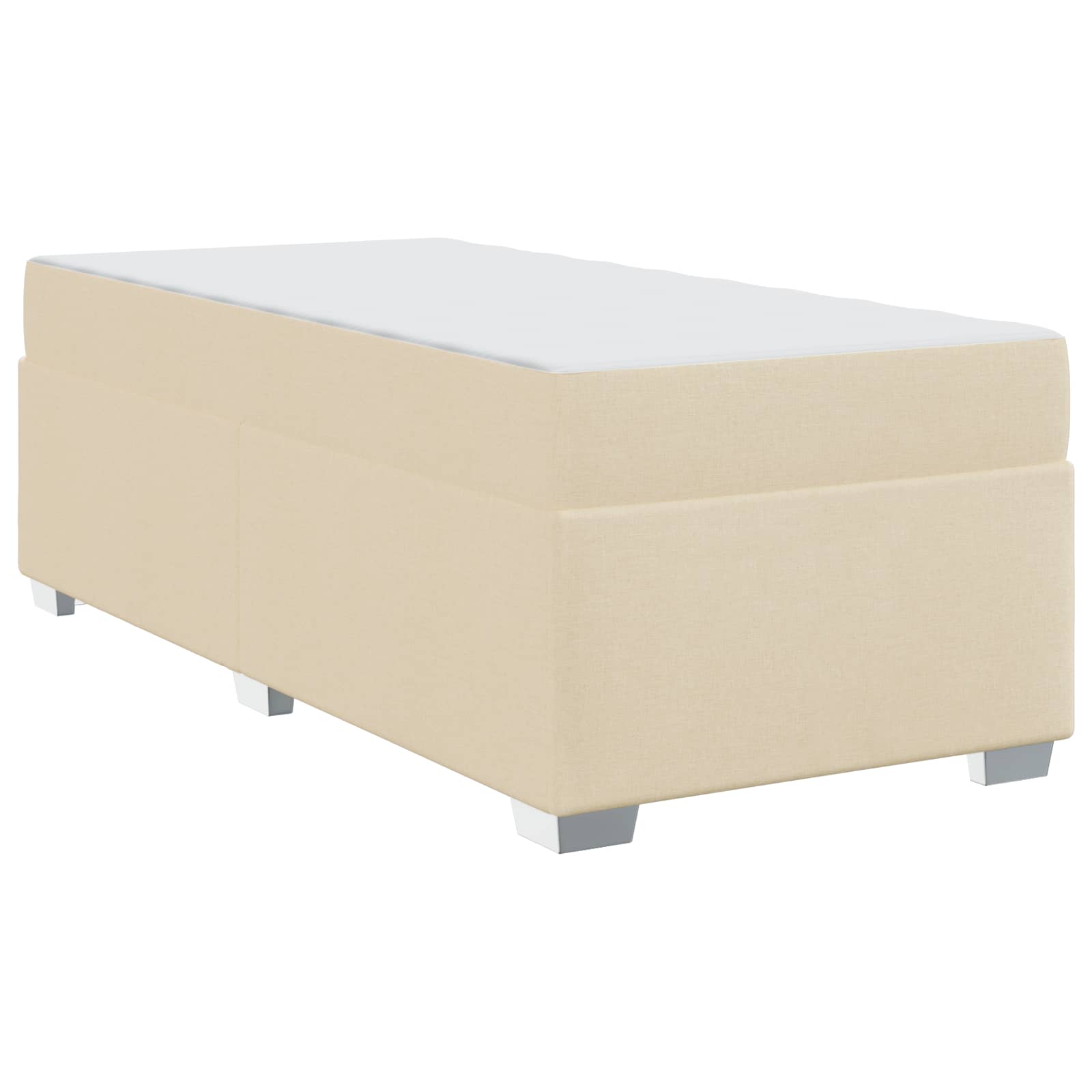Bedframe met matras Crème 90 x 190 cm Stof is nu te koop bij PeponiXL, paradijselijk wonen!