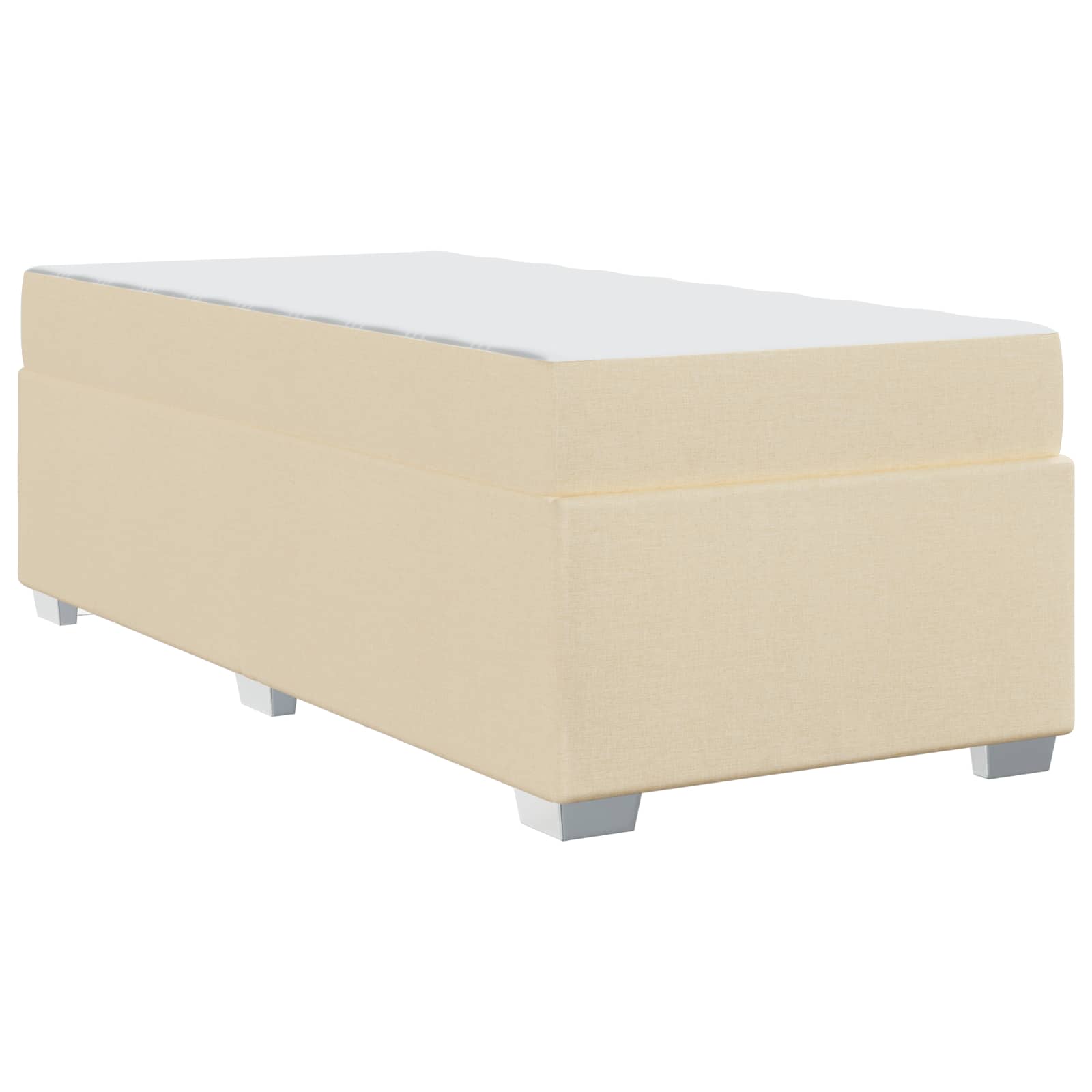 Bedframe met matras Crème 90 x 190 cm Stof is nu te koop bij PeponiXL, paradijselijk wonen!