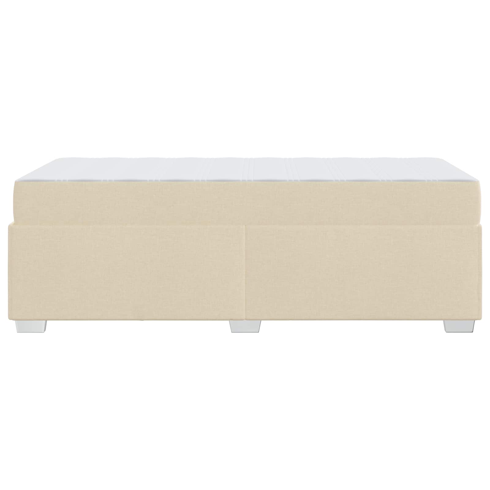 Bedframe met matras Crème 90 x 190 cm Stof is nu te koop bij PeponiXL, paradijselijk wonen!