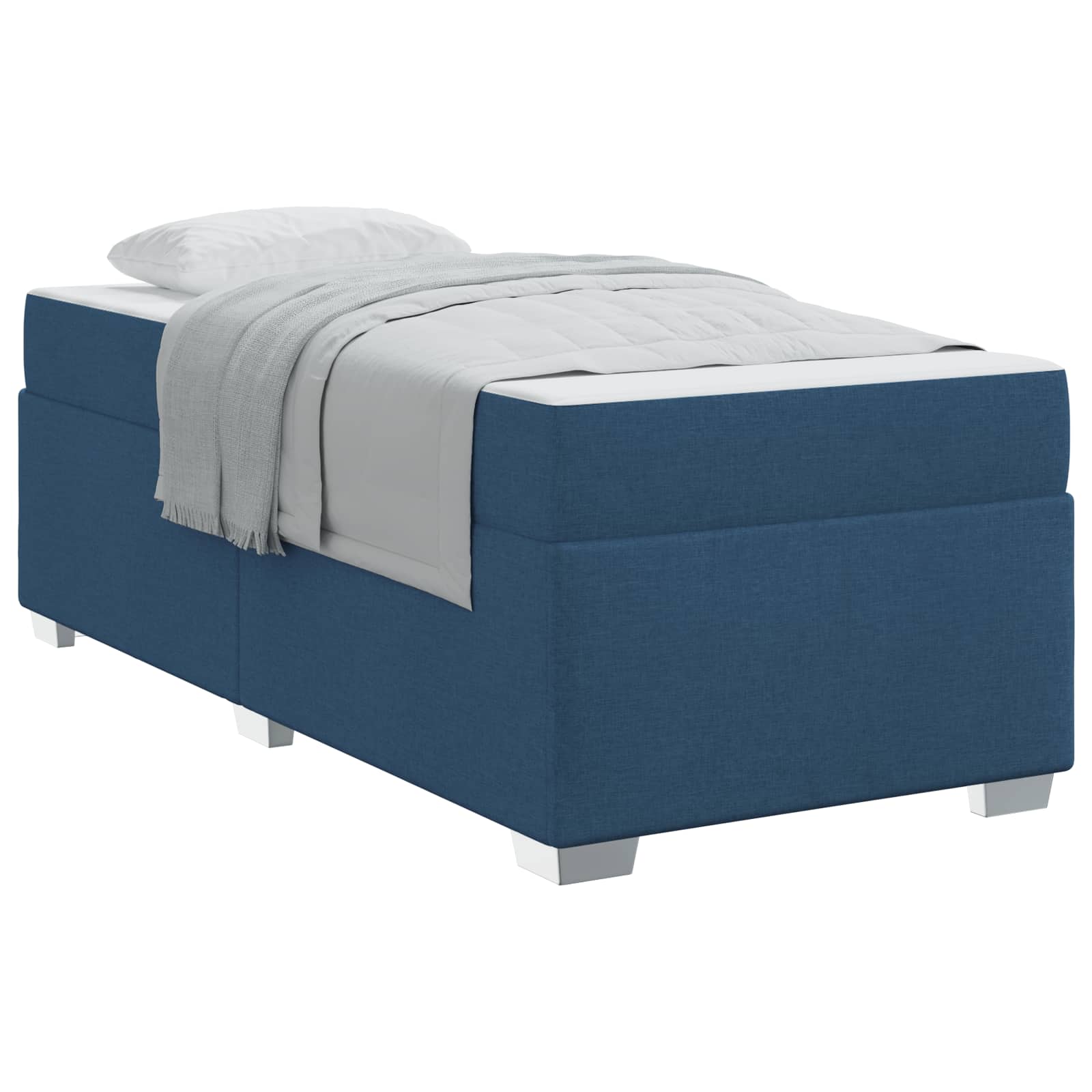 Bedframe met matras Blauw 90 x 190 cm Stof is nu te koop bij PeponiXL, paradijselijk wonen!