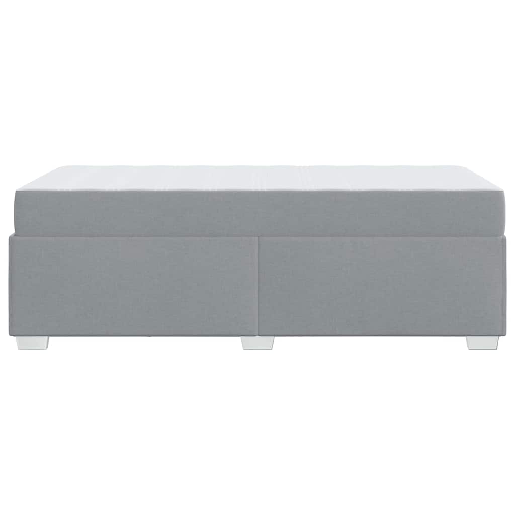 Bedframe met matras Lichtgrijs 90 x 200 cm Stof is nu te koop bij PeponiXL, paradijselijk wonen!