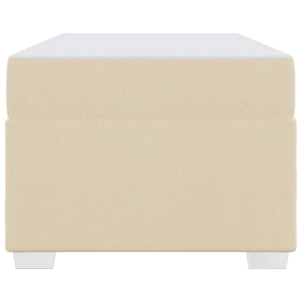 Bedframe met matras Crème 100 x 200 cm Stof is nu te koop bij PeponiXL, paradijselijk wonen!