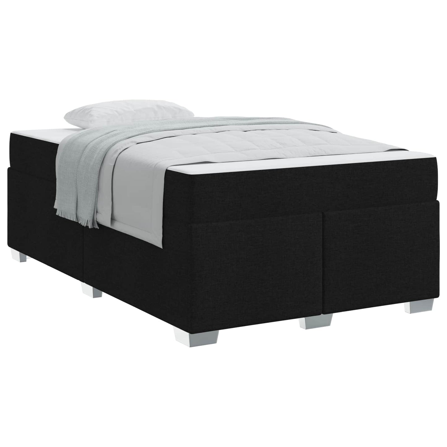 Bedframe met matras Zwart 120 x 190 cm Stof is nu te koop bij PeponiXL, paradijselijk wonen!