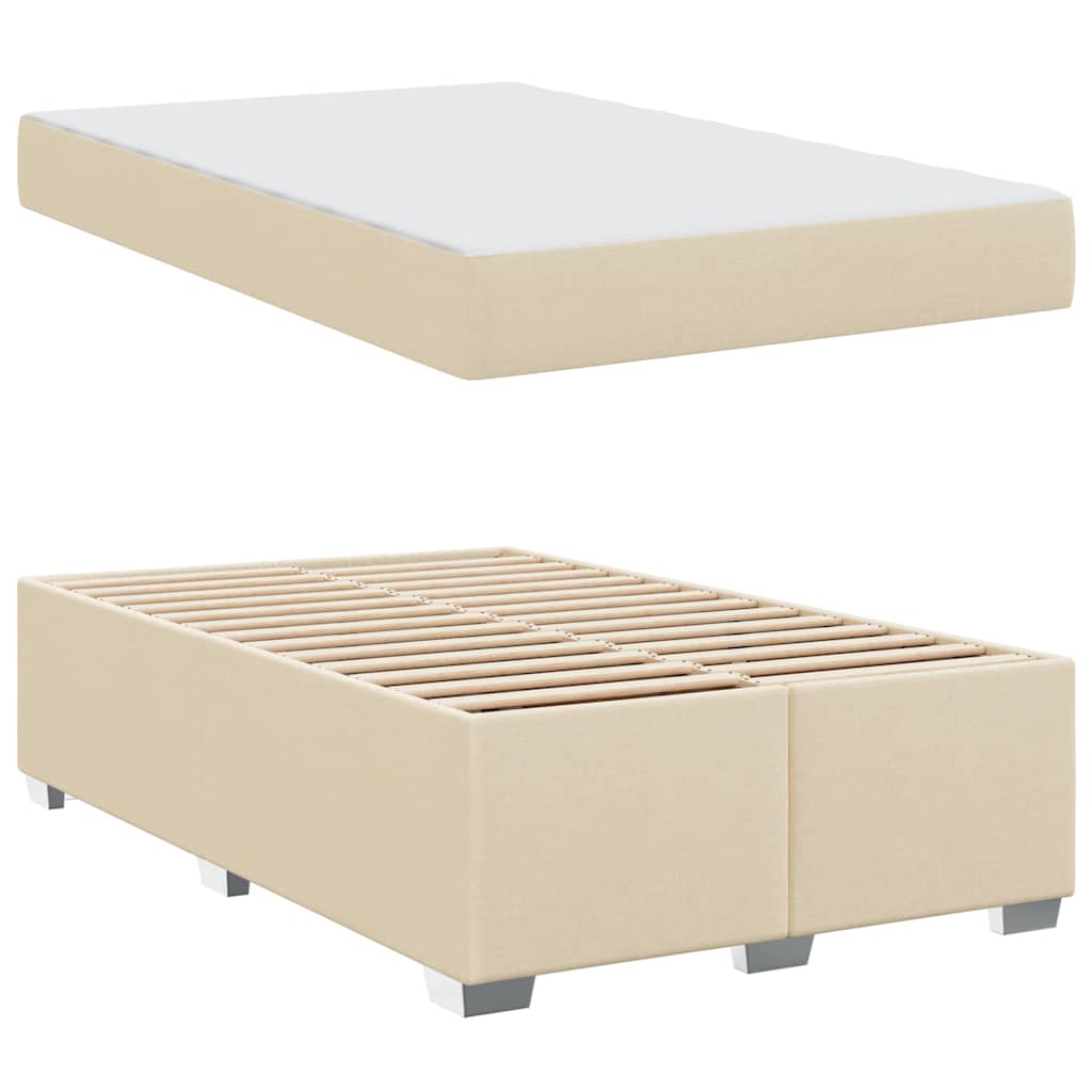 Bedframe met matras Crème 120 x 190 cm Stof is nu te koop bij PeponiXL, paradijselijk wonen!