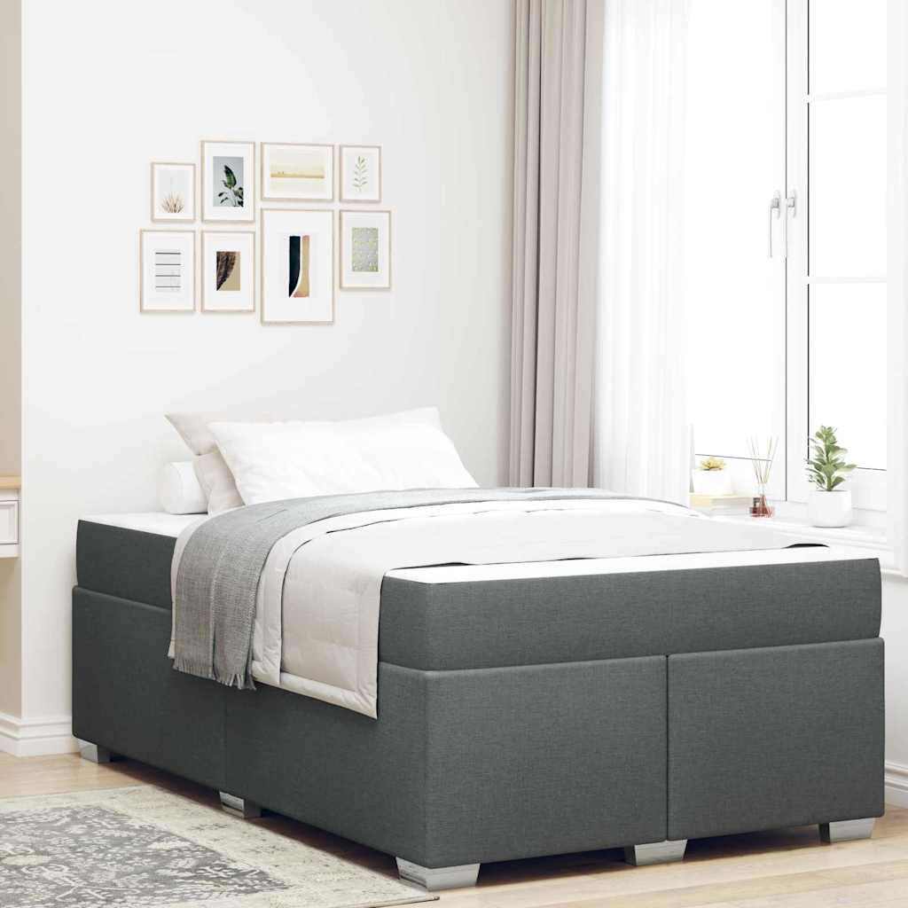 Bedframe met matras Donkergrijs 120 x 200 cm Stof is nu te koop bij PeponiXL, paradijselijk wonen!