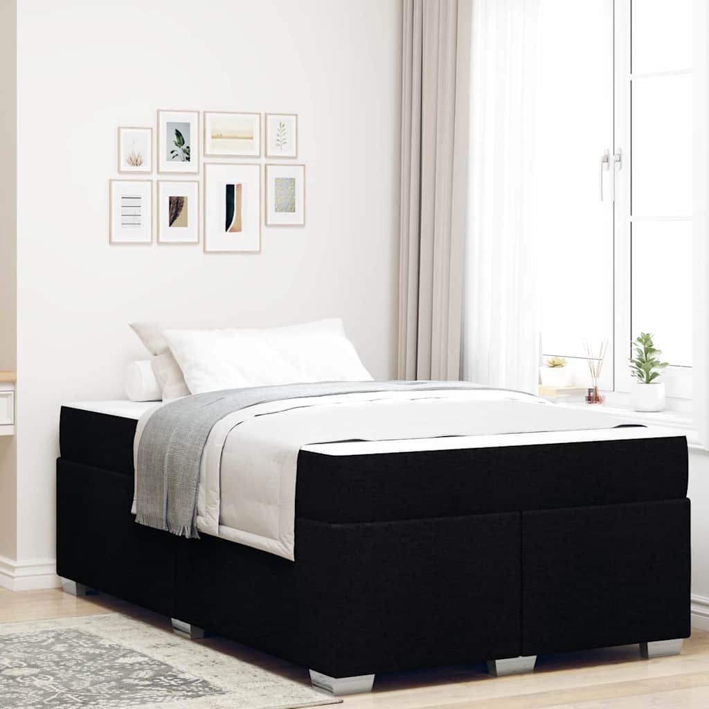 Bedframe met matras Zwart 120 x 200 cm Stof is nu te koop bij PeponiXL, paradijselijk wonen!