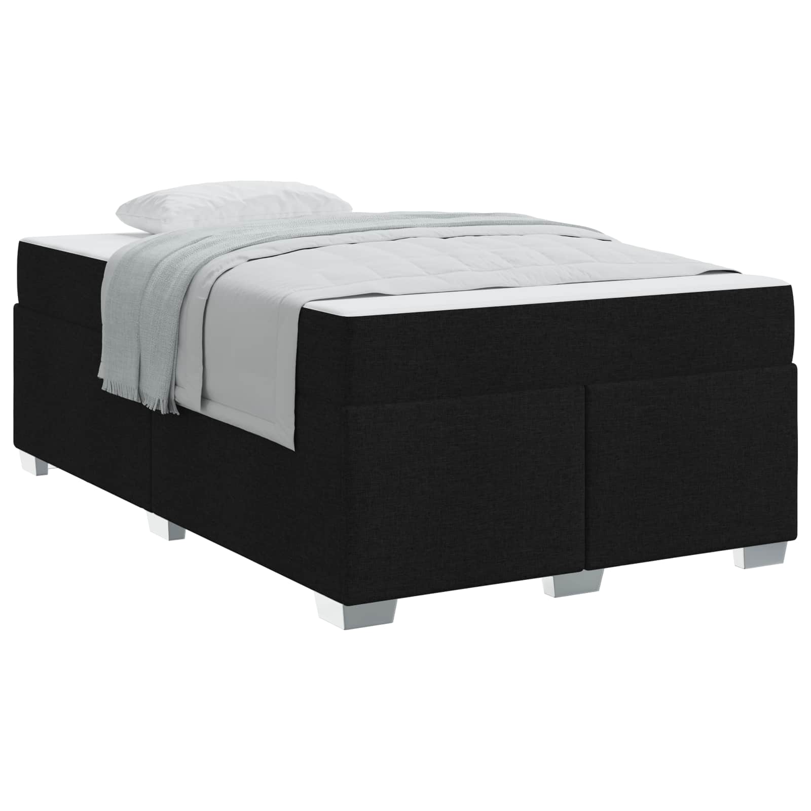 Bedframe met matras Zwart 120 x 200 cm Stof is nu te koop bij PeponiXL, paradijselijk wonen!