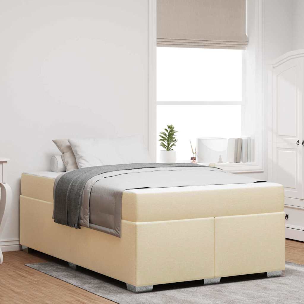 Bedframe met matras Crème 120 x 200 cm Stof is nu te koop bij PeponiXL, paradijselijk wonen!