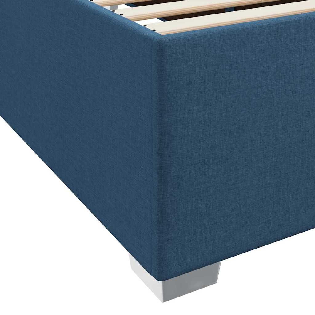 Bedframe met matras Blauw 120 x 200 cm Stof is nu te koop bij PeponiXL, paradijselijk wonen!