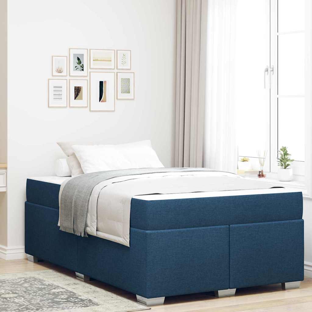 Bedframe met matras Blauw 120 x 200 cm Stof is nu te koop bij PeponiXL, paradijselijk wonen!