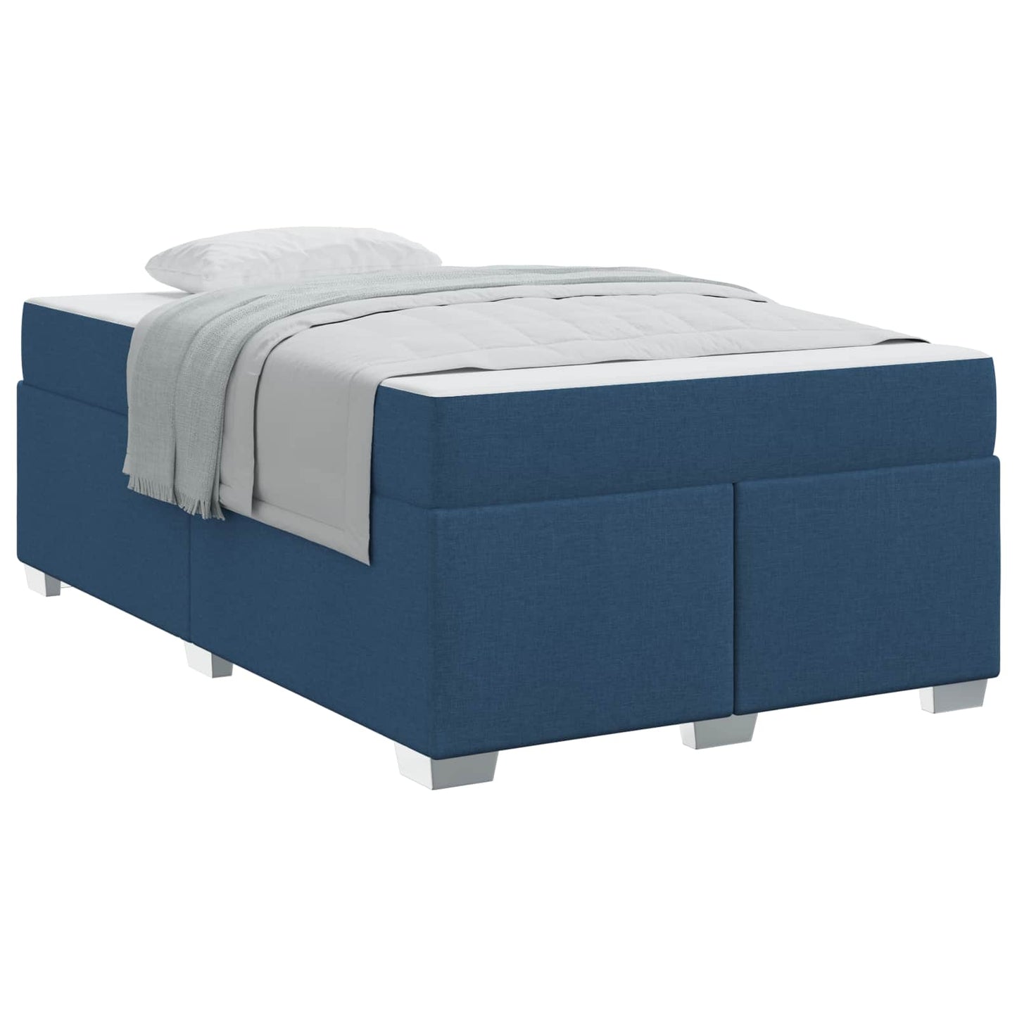 Bedframe met matras Blauw 120 x 200 cm Stof is nu te koop bij PeponiXL, paradijselijk wonen!