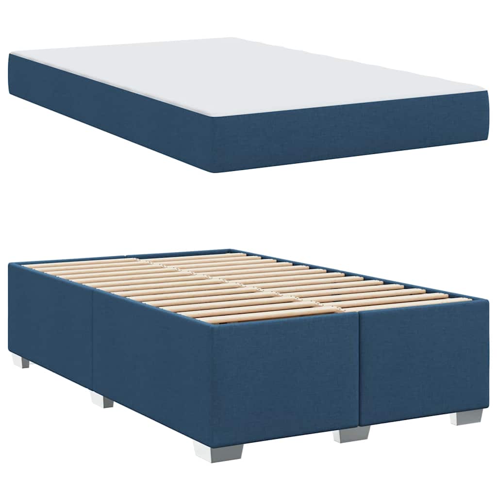 Bedframe met matras Blauw 120 x 200 cm Stof is nu te koop bij PeponiXL, paradijselijk wonen!