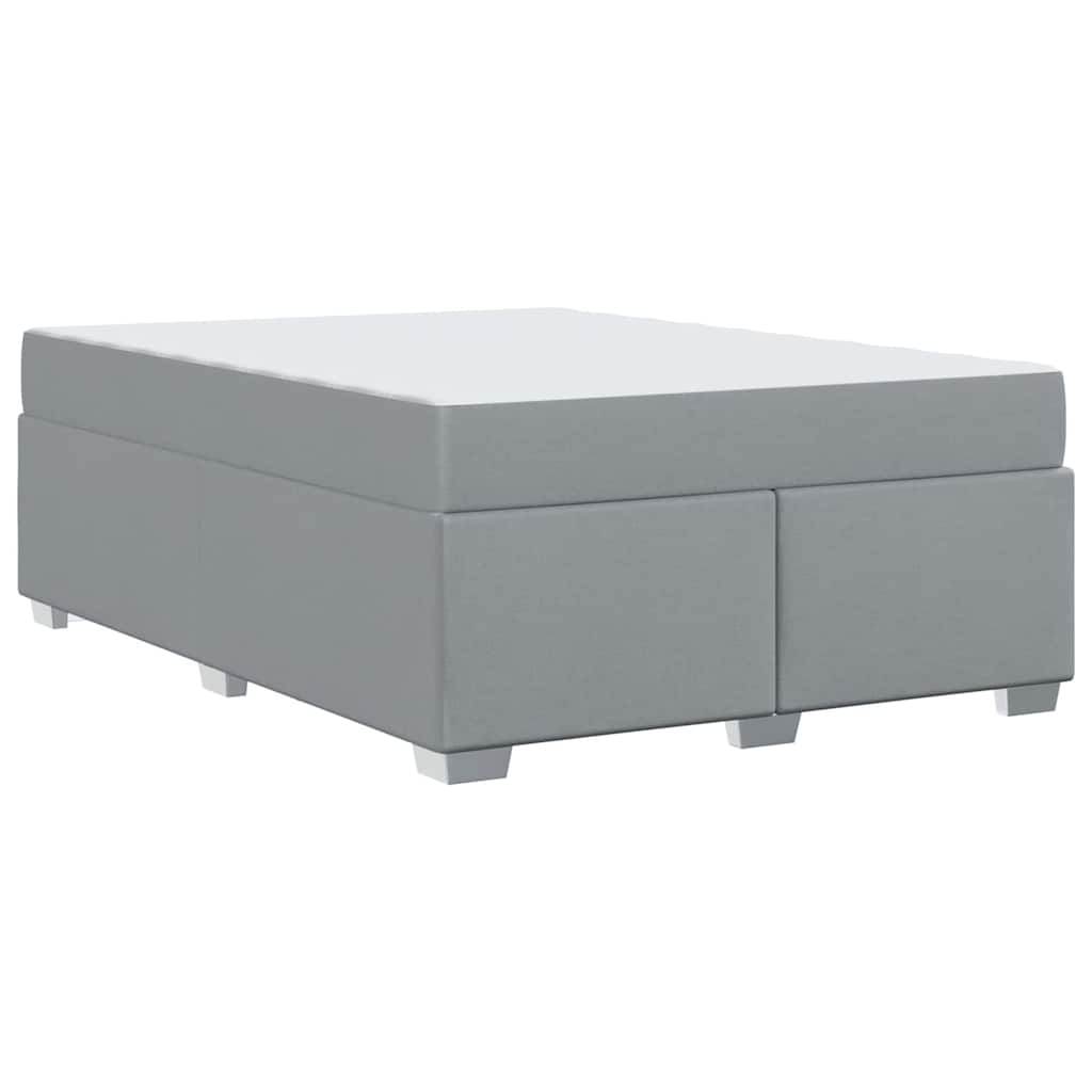 Bedframe met matras Lichtgrijs 140 x 200 cm Stof is nu te koop bij PeponiXL, paradijselijk wonen!