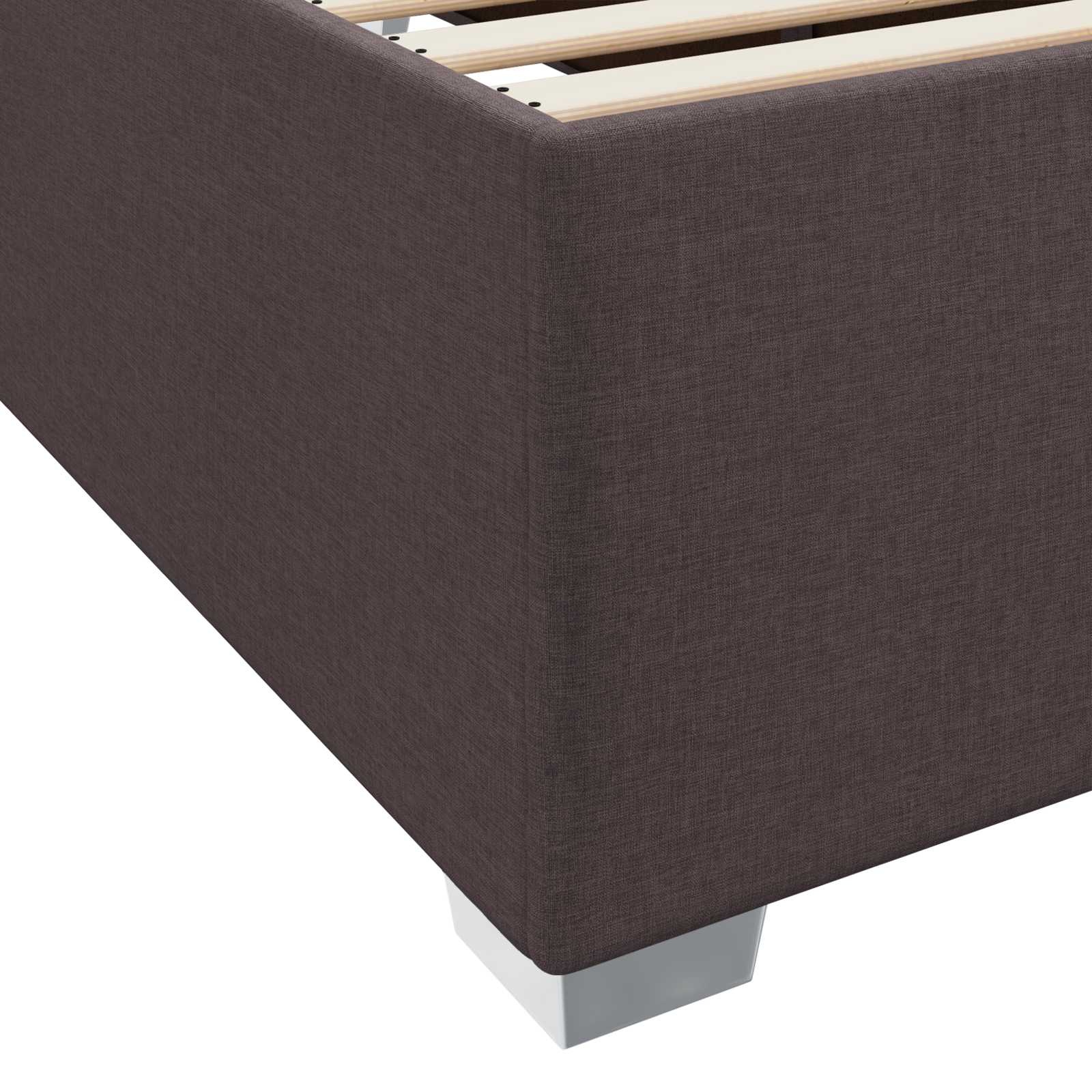 Bedframe met matras Donkerbruin 160 x 200 cm Stof is nu te koop bij PeponiXL, paradijselijk wonen!