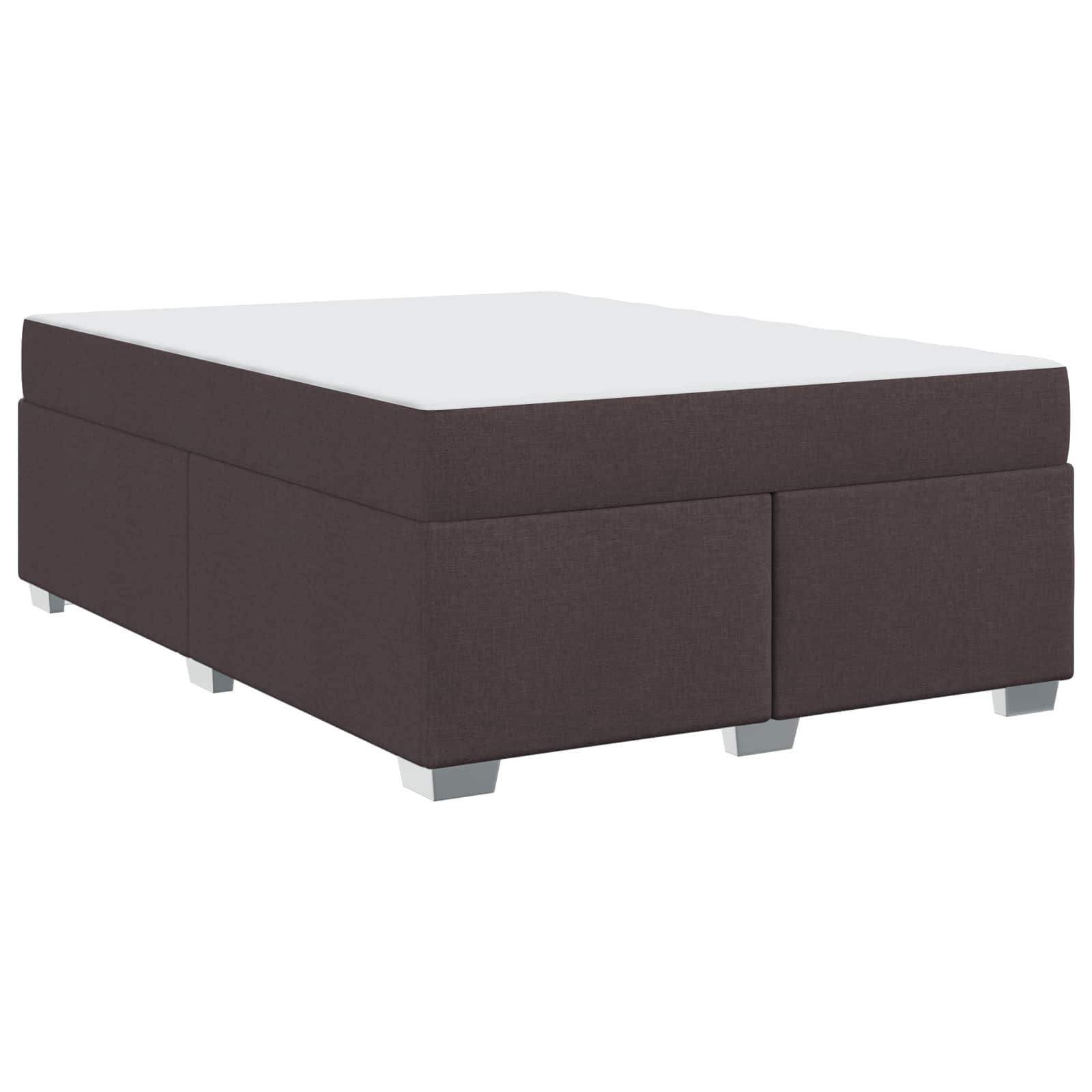 Bedframe met matras Donkerbruin 160 x 200 cm Stof is nu te koop bij PeponiXL, paradijselijk wonen!
