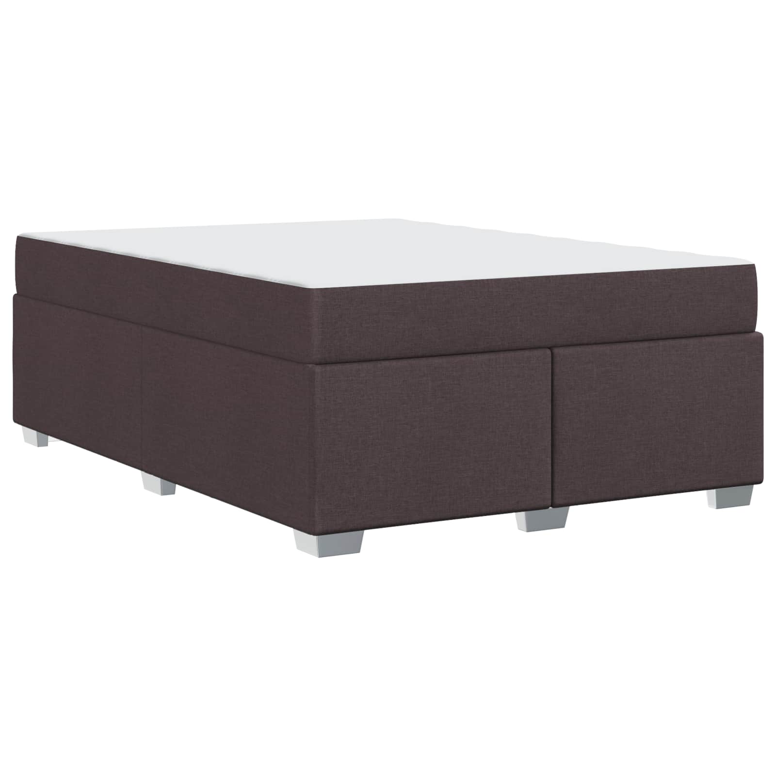 Bedframe met matras Donkerbruin 160 x 200 cm Stof is nu te koop bij PeponiXL, paradijselijk wonen!