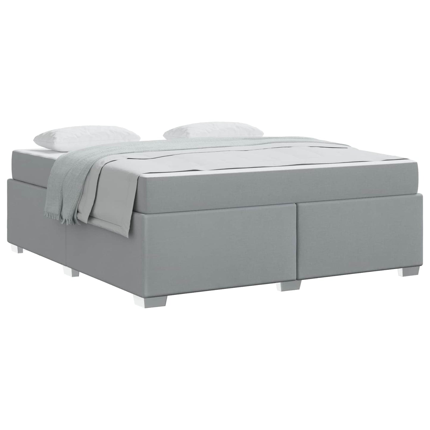 Bedframe met matras Lichtgrijs 180 x 200 cm Stof is nu te koop bij PeponiXL, paradijselijk wonen!