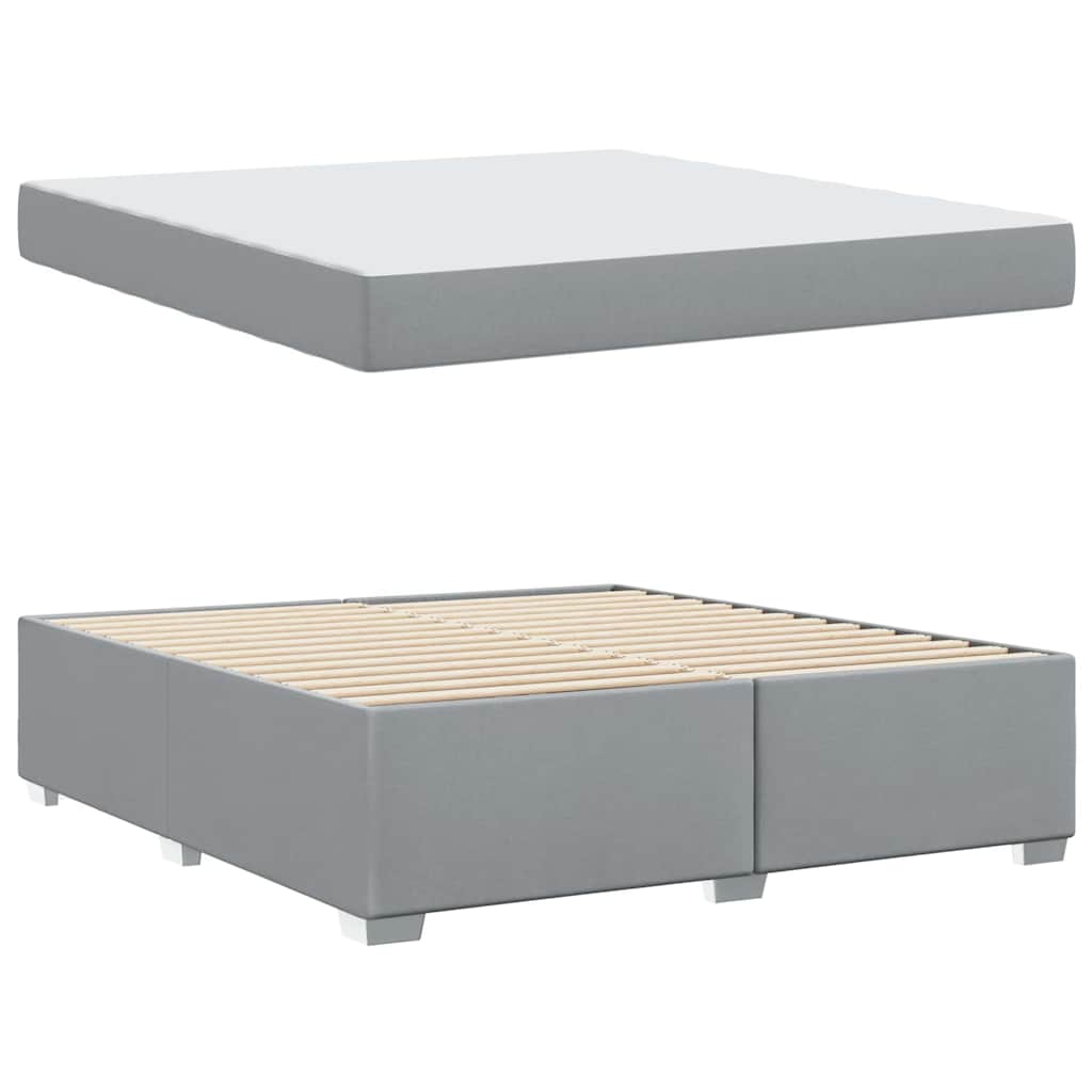 Bedframe met matras Lichtgrijs 180 x 200 cm Stof is nu te koop bij PeponiXL, paradijselijk wonen!