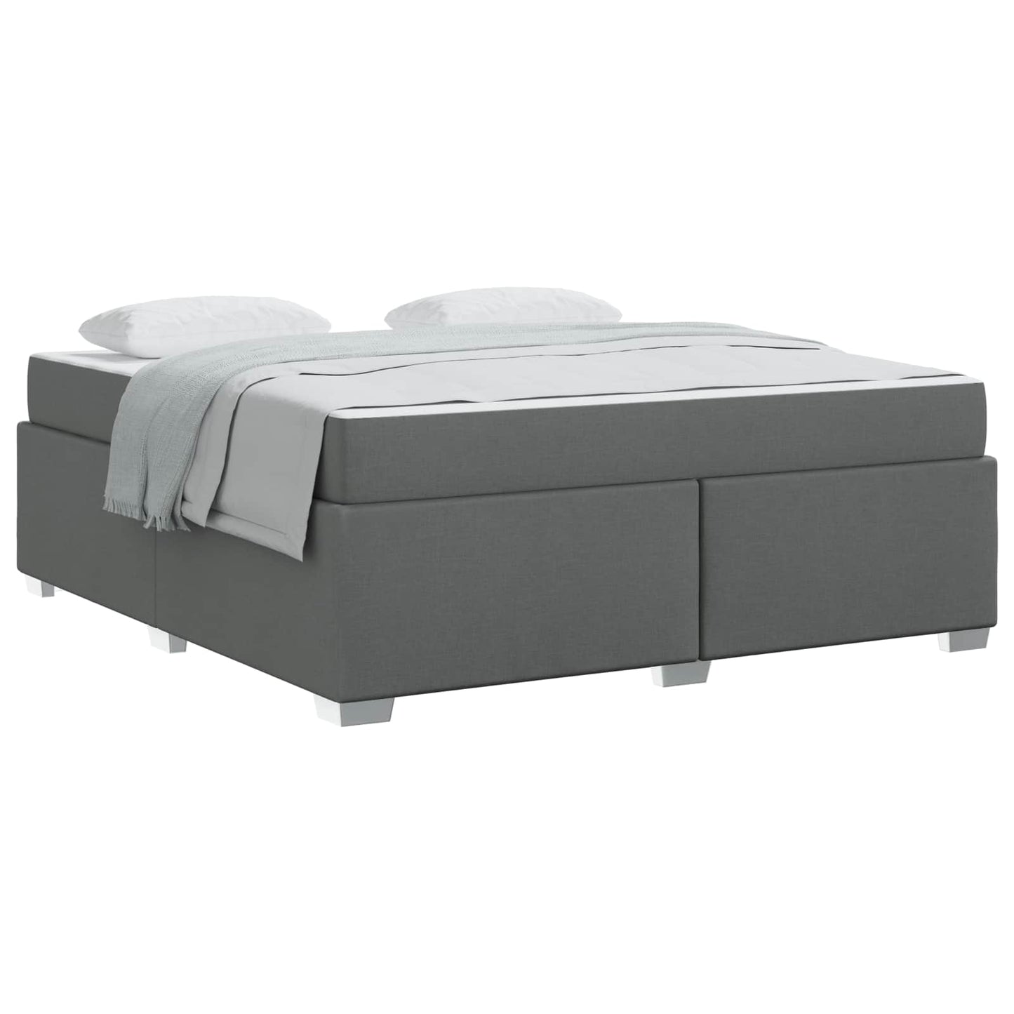 Bedframe met matras Donkergrijs 180 x 200 cm Stof is nu te koop bij PeponiXL, paradijselijk wonen!