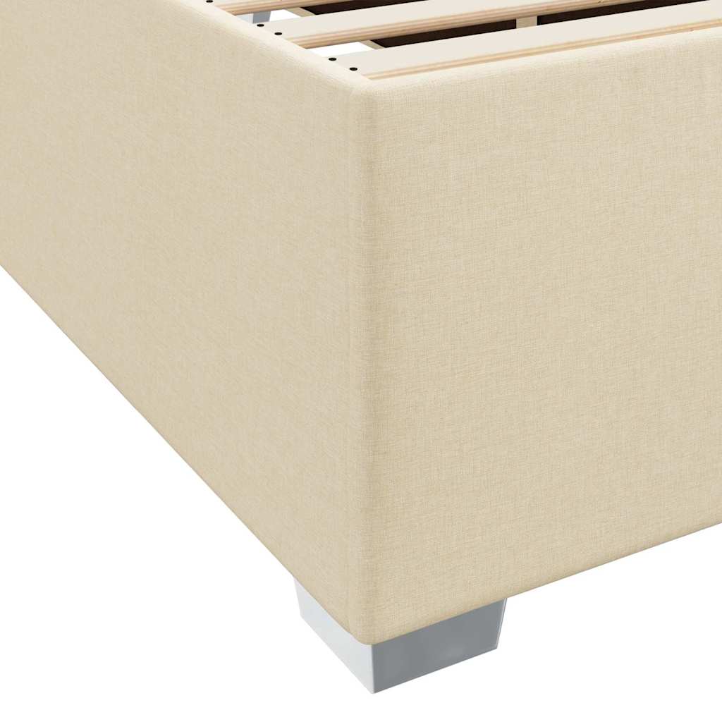 Bedframe met matras Crème 180 x 200 cm Stof is nu te koop bij PeponiXL, paradijselijk wonen!