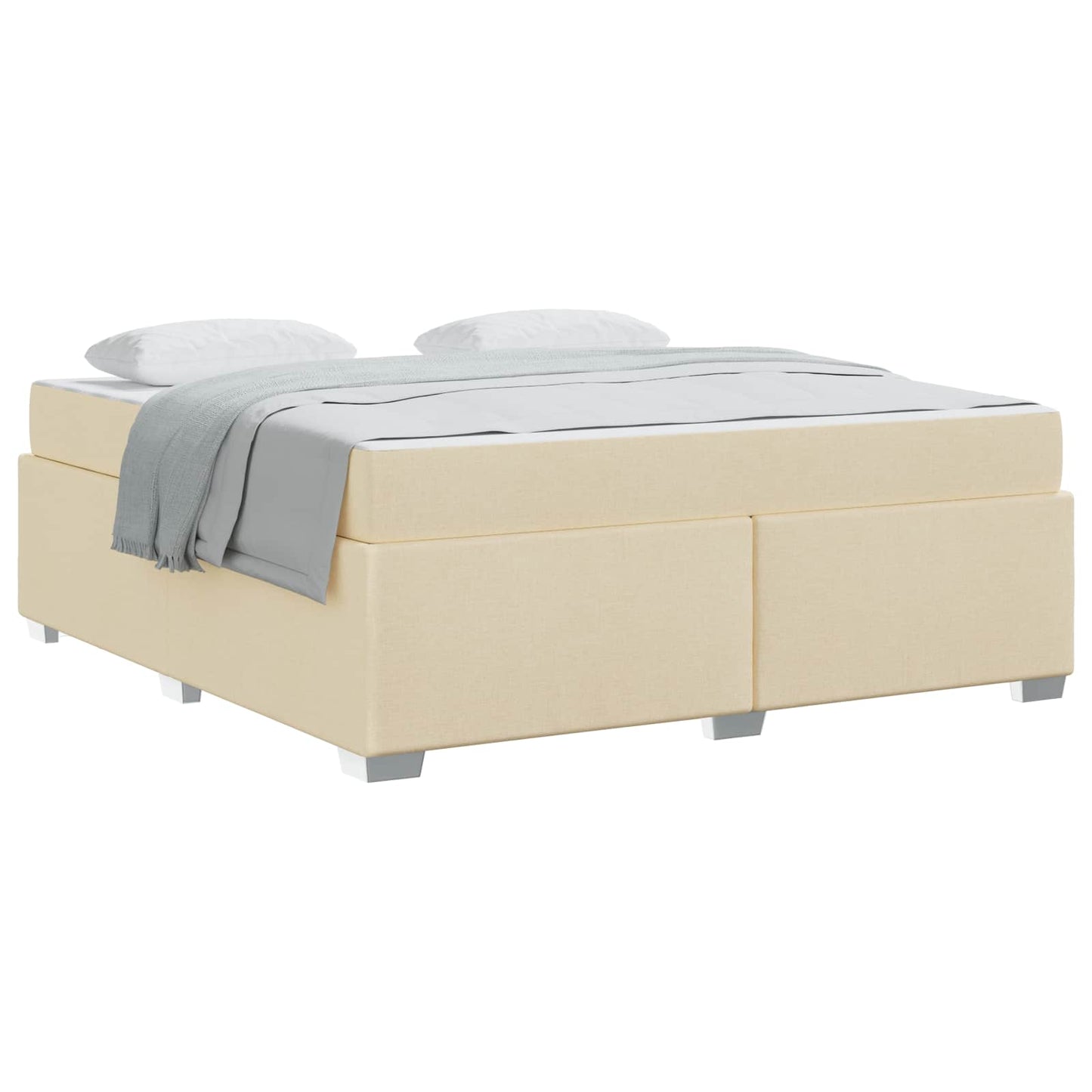 Bedframe met matras Crème 180 x 200 cm Stof is nu te koop bij PeponiXL, paradijselijk wonen!