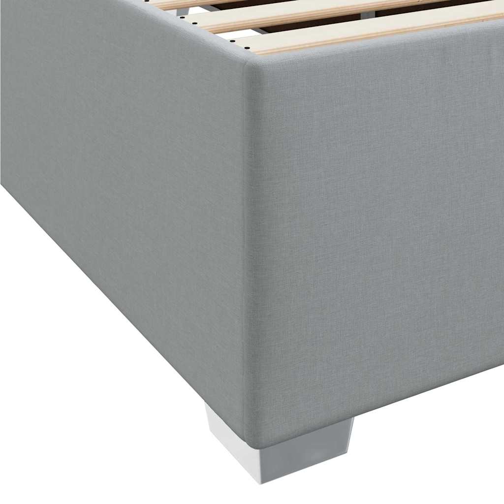 Bedframe met matras Lichtgrijs 200 x 200 cm Stof is nu te koop bij PeponiXL, paradijselijk wonen!