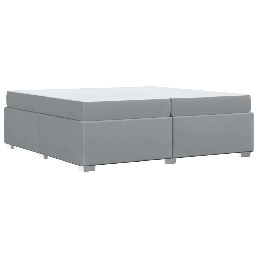 Bedframe met matras Lichtgrijs 200 x 200 cm Stof is nu te koop bij PeponiXL, paradijselijk wonen!