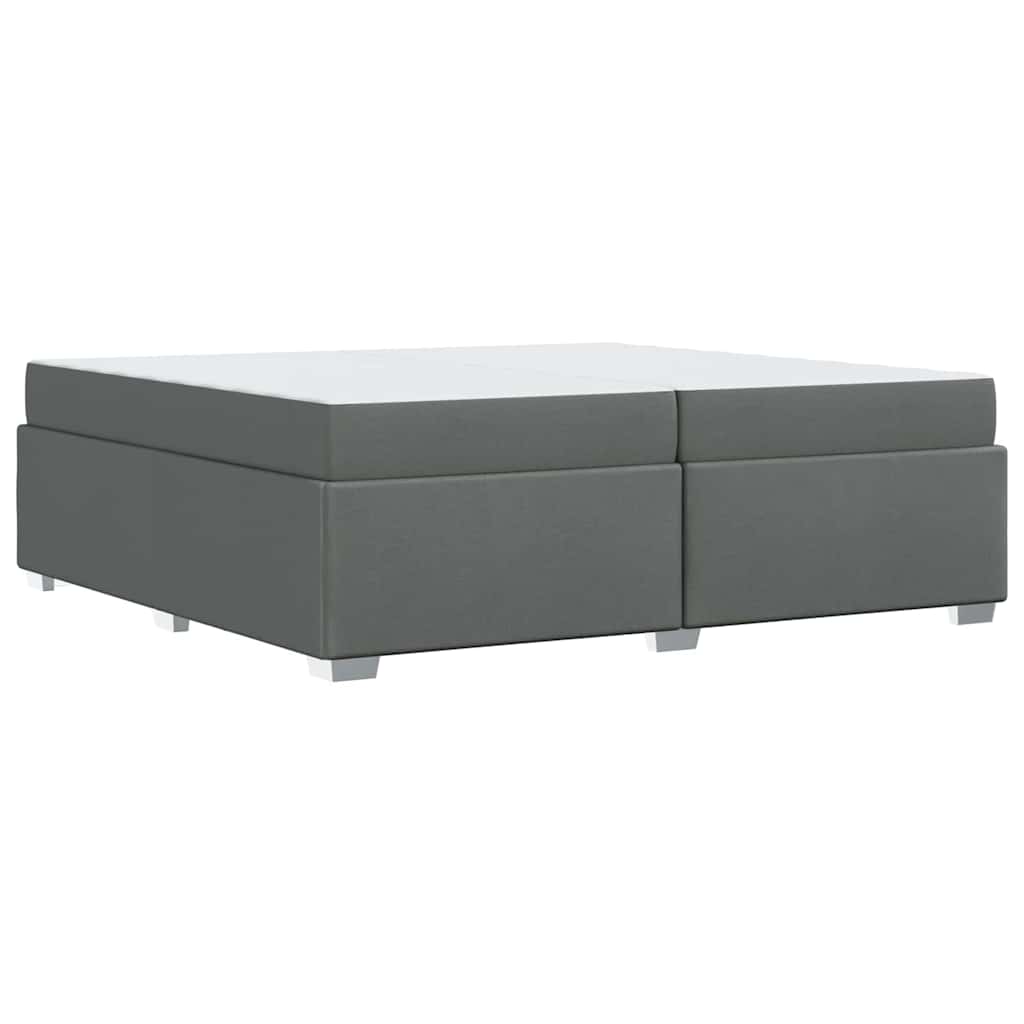 Bedframe met matras Donkergrijs 200 x 200 cm Stof is nu te koop bij PeponiXL, paradijselijk wonen!