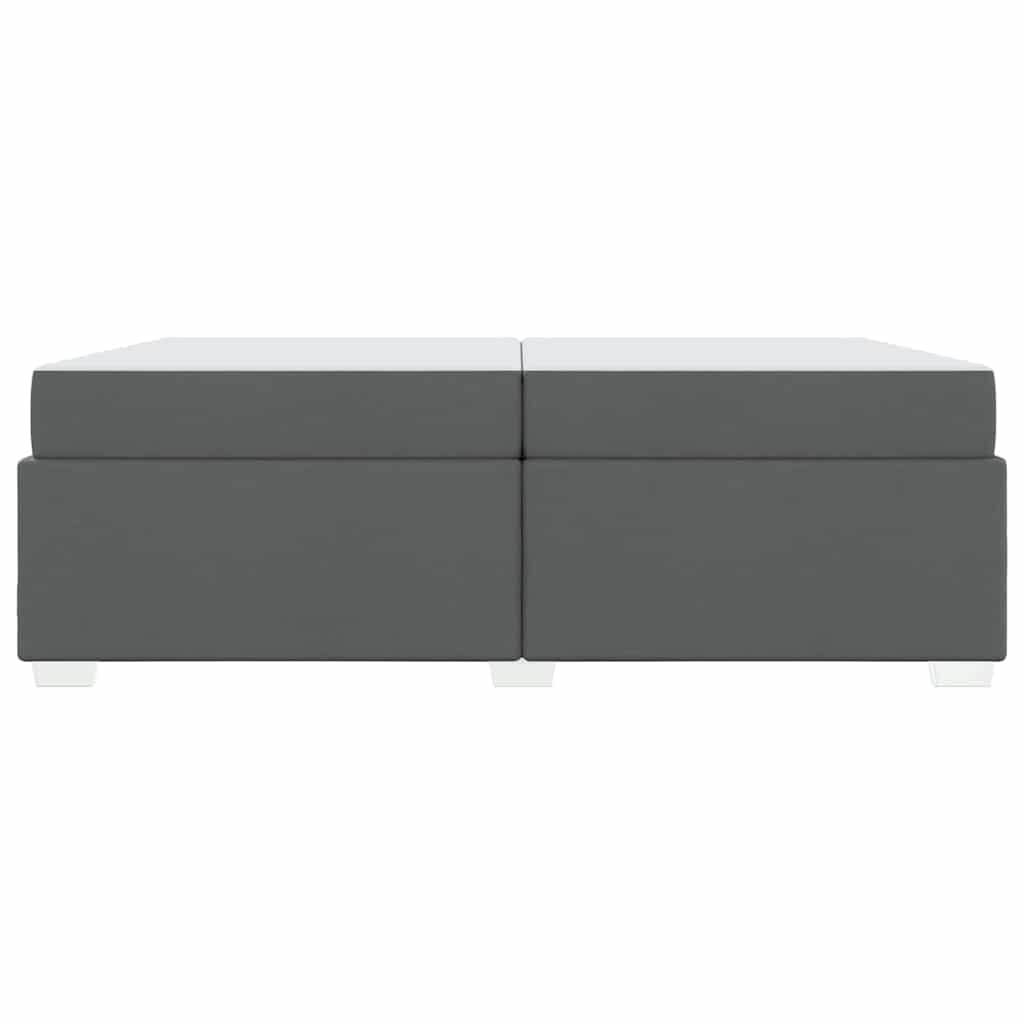 Bedframe met matras Donkergrijs 200 x 200 cm Stof is nu te koop bij PeponiXL, paradijselijk wonen!