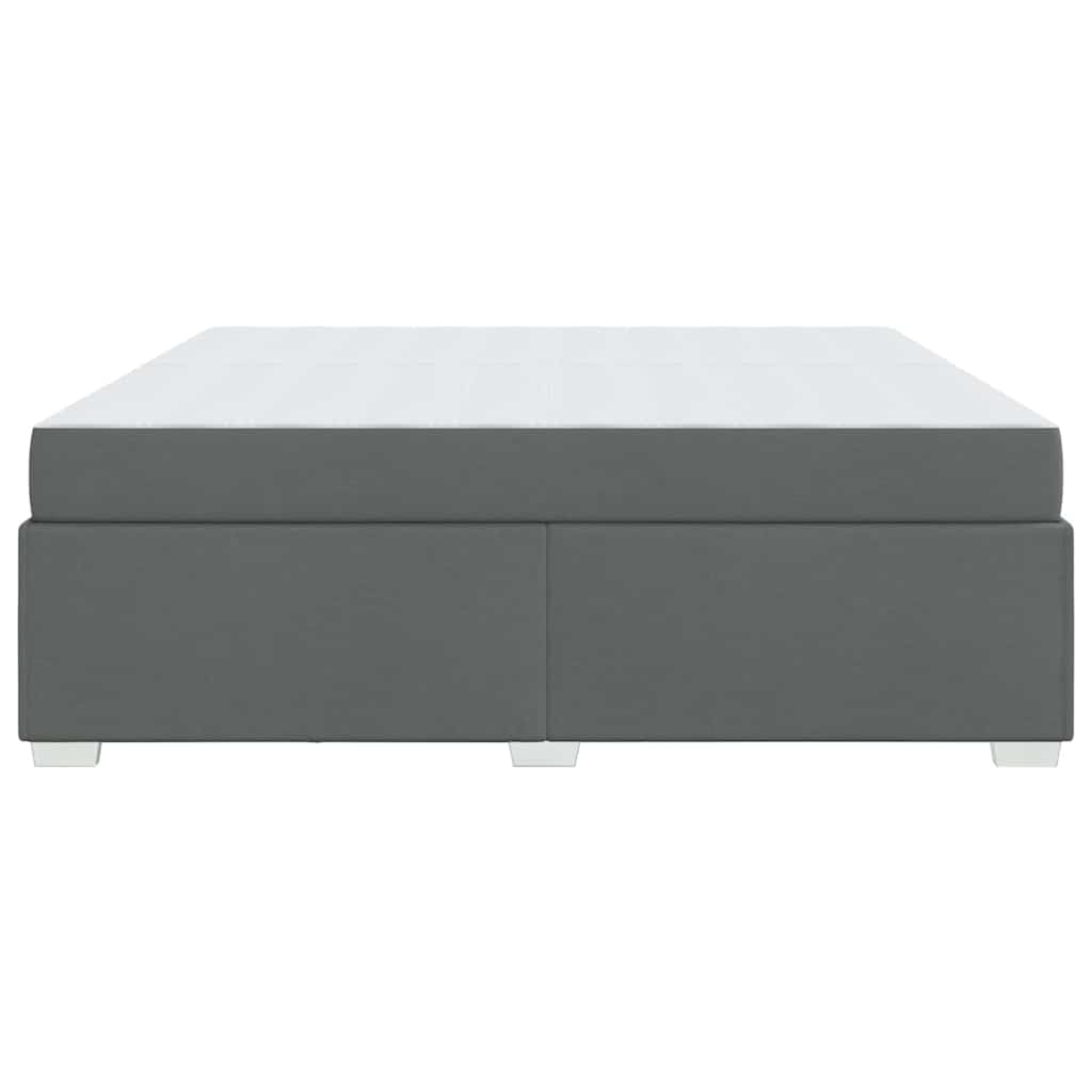 Bedframe met matras Donkergrijs 200 x 200 cm Stof is nu te koop bij PeponiXL, paradijselijk wonen!