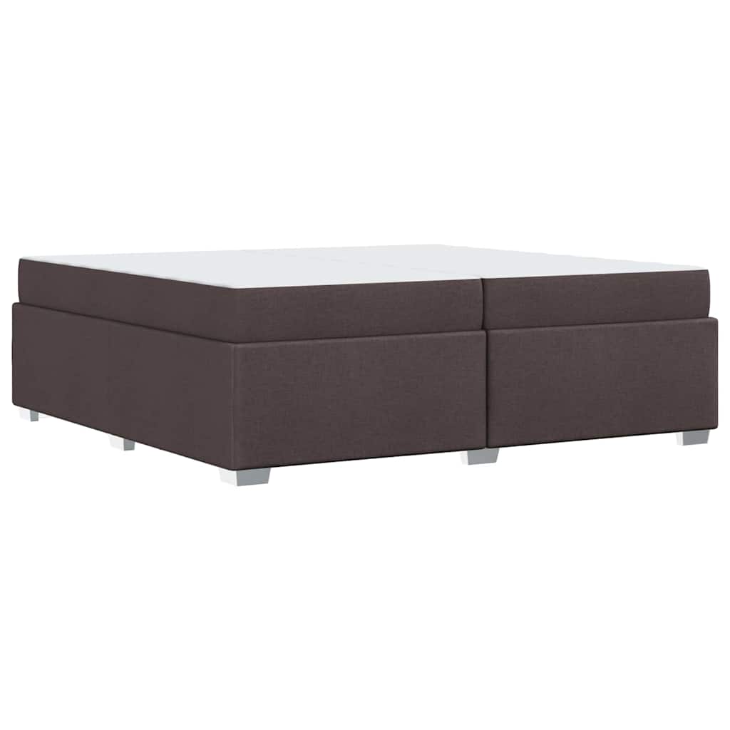 Bedframe met matras Donkerbruin 200 x 200 cm Stof is nu te koop bij PeponiXL, paradijselijk wonen!