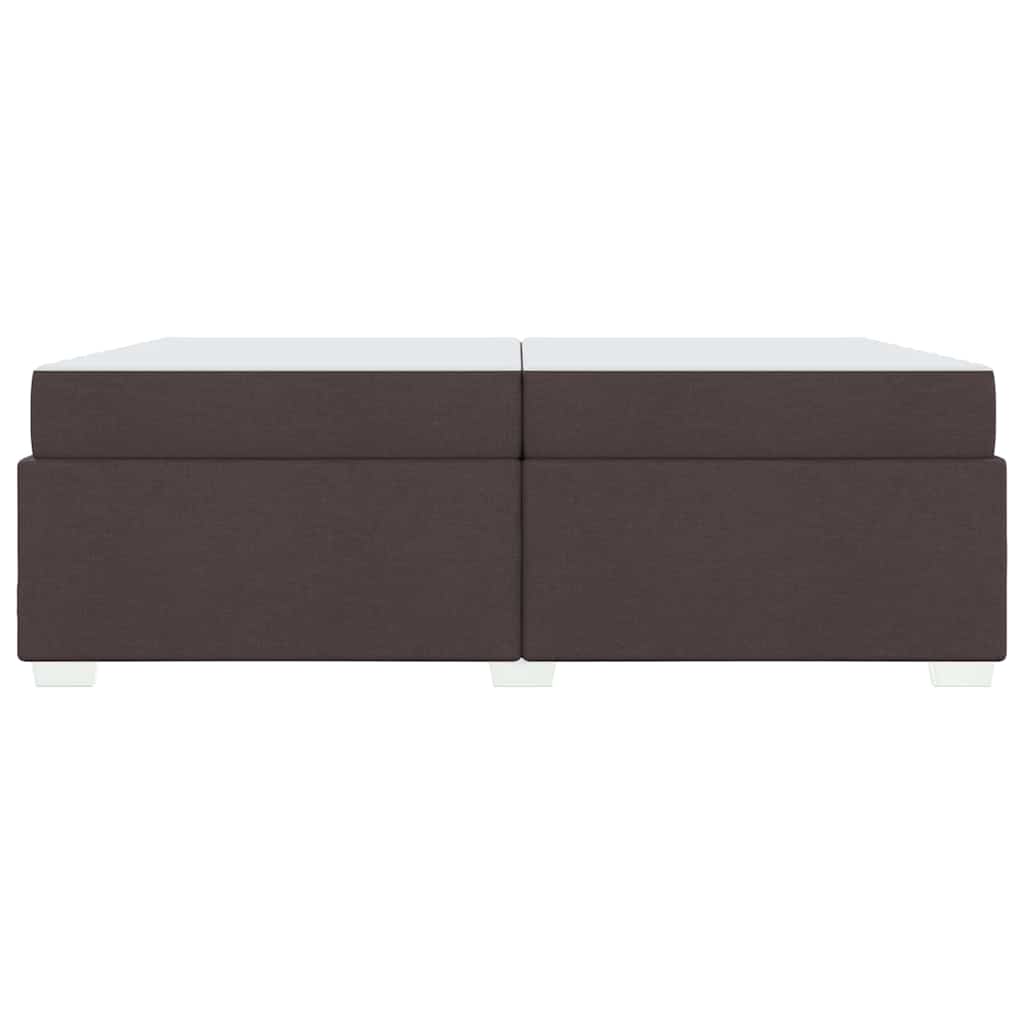 Bedframe met matras Donkerbruin 200 x 200 cm Stof is nu te koop bij PeponiXL, paradijselijk wonen!