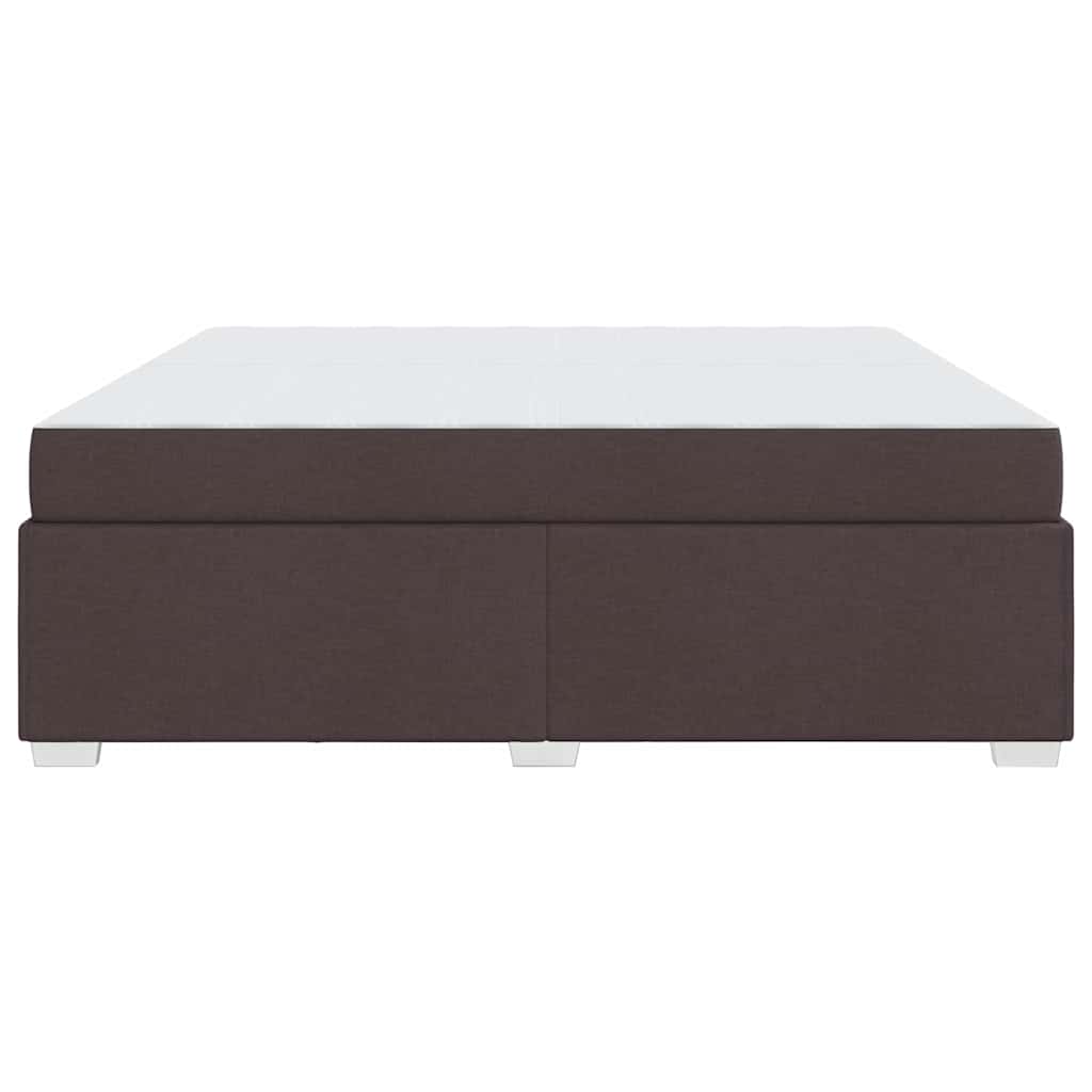 Bedframe met matras Donkerbruin 200 x 200 cm Stof is nu te koop bij PeponiXL, paradijselijk wonen!