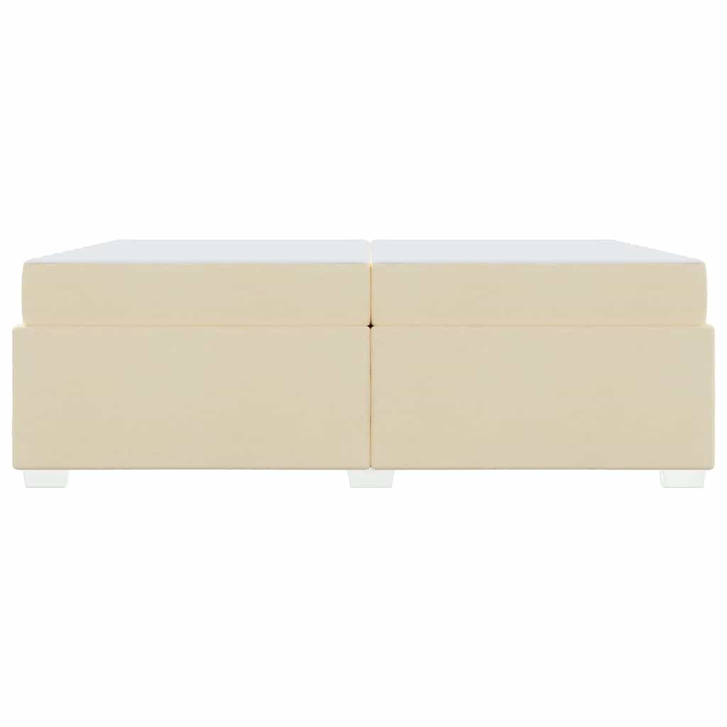 Bedframe met matras Crème 200 x 200 cm Stof is nu te koop bij PeponiXL, paradijselijk wonen!